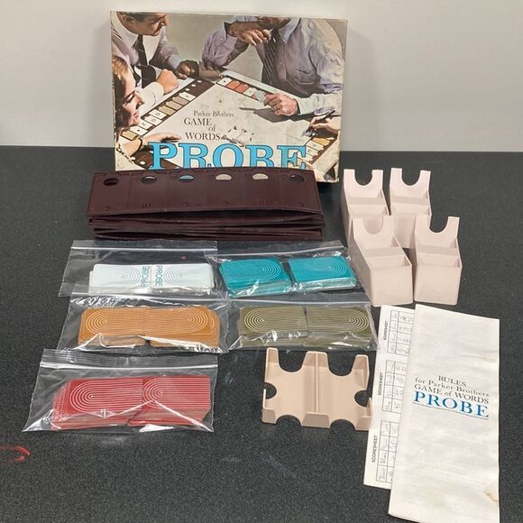 Vintage 1964 Probe Game Of Words Board Game Complete Parker Brothers - Picture 9 of 13